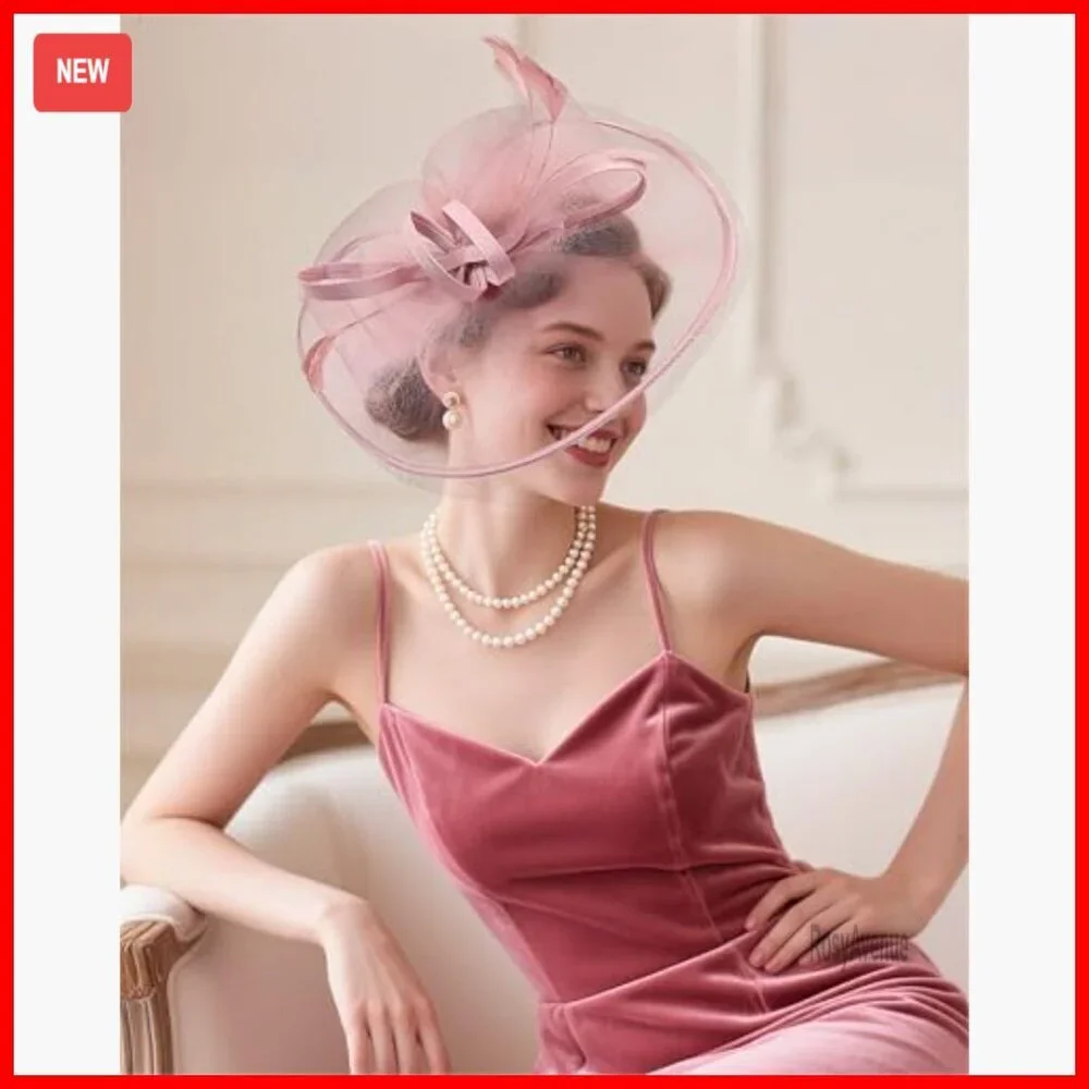 Derby Tea Party Hat with Hairpin for Women Prom Events Renaissance